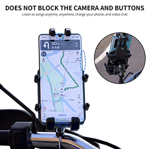 FAVOMOTO Motorfiets Telefoon Mount Universele Motor Fiets Stuur Gsm Houder 360 Rotatie Schokbestendige Waterdichte… - Image 4