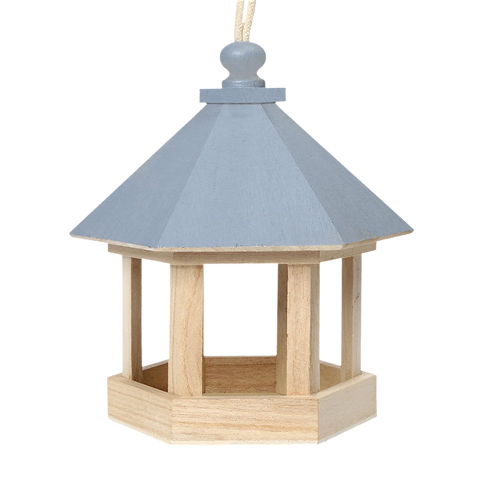 Wildvogelfutterstation aus Holz, Vogelfutterspender für Garten, Fenster, zum Aufhängen, Vogelhaus, Futterbehälter, Gartendekoration