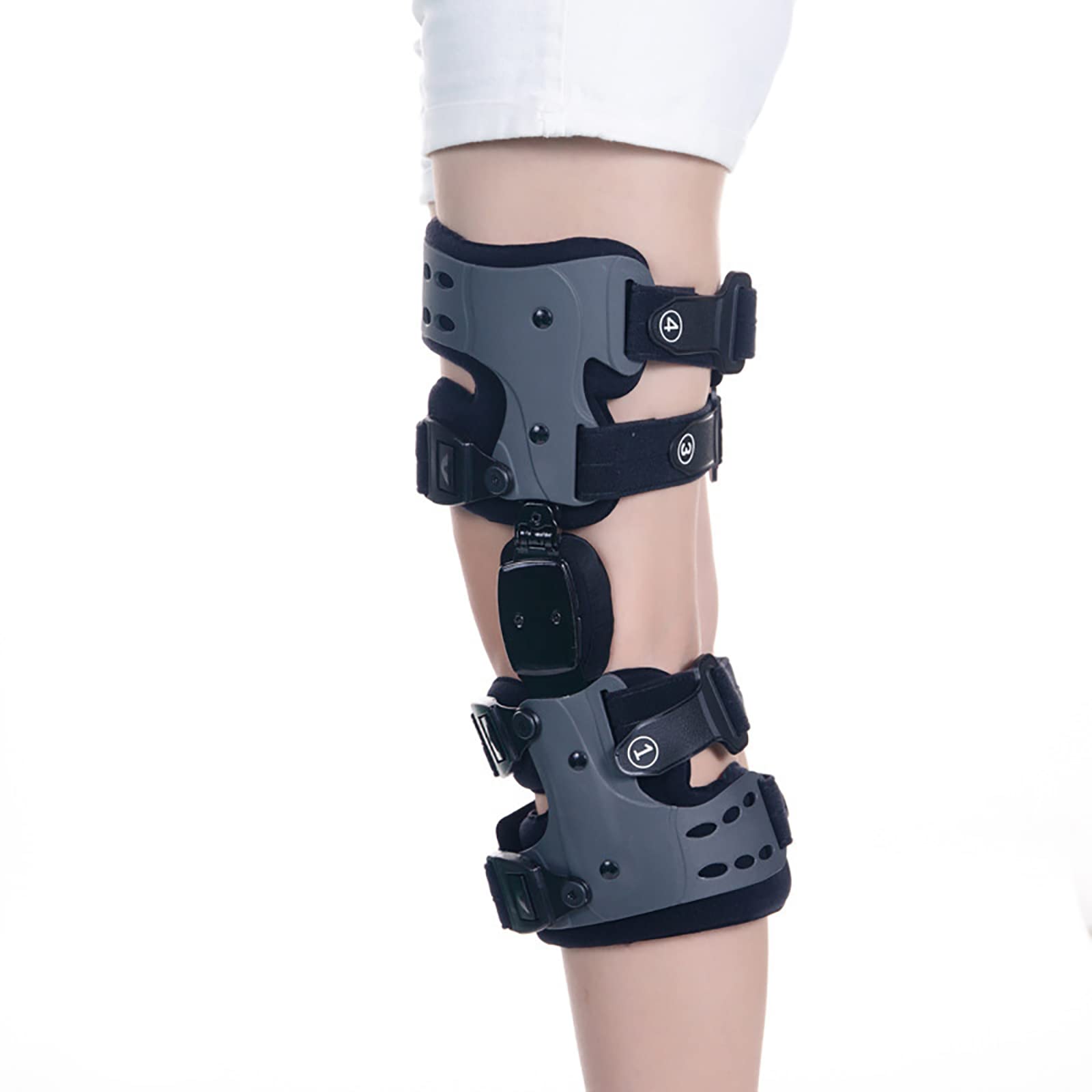 Knie-Degenerationslösung – Verstellbare Scharnier-Kniebandage Entlaster für Arthritis, Arthrose, Gelenkschmerzen – Unterstützung und Fixierhilfe