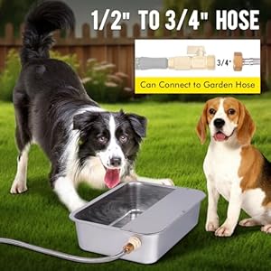 3Gal Automatic Dog Water Bowl Dispenser Large Breed Stainless Outdoor Water Bowl for Dogs Pet Waterer XLarge Auto Fill Dog Waterer for Big Dogs Cats Chicken Livestock (15.7" X 11.8") 3Gal Automatic Dog Water Bowl Dispenser Large Breed Stainless Outdoor Water Bowl for Dogs Pet Waterer XLarge Auto Fill Dog Waterer for Big Dogs Cats Chicken Livestock 157 X 118