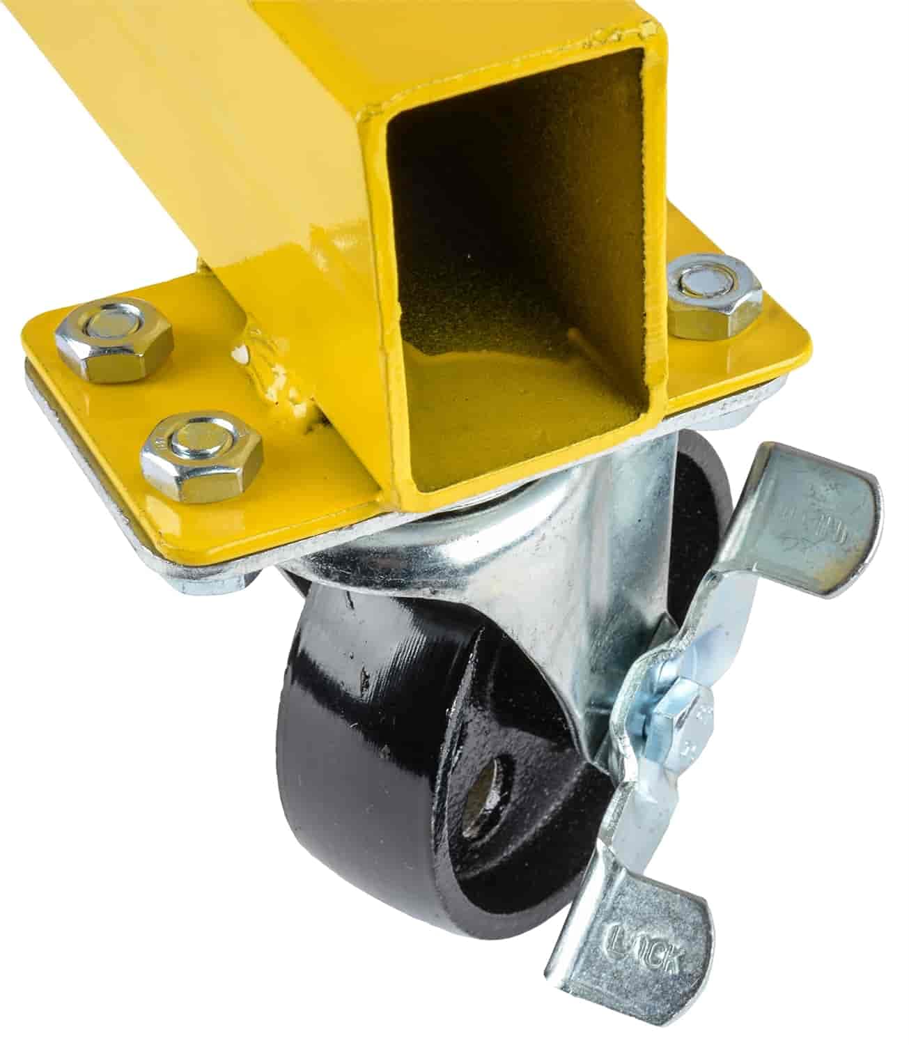 JEGS Folding Engine Stand Geared Rotating Head Yellow Finish 1000