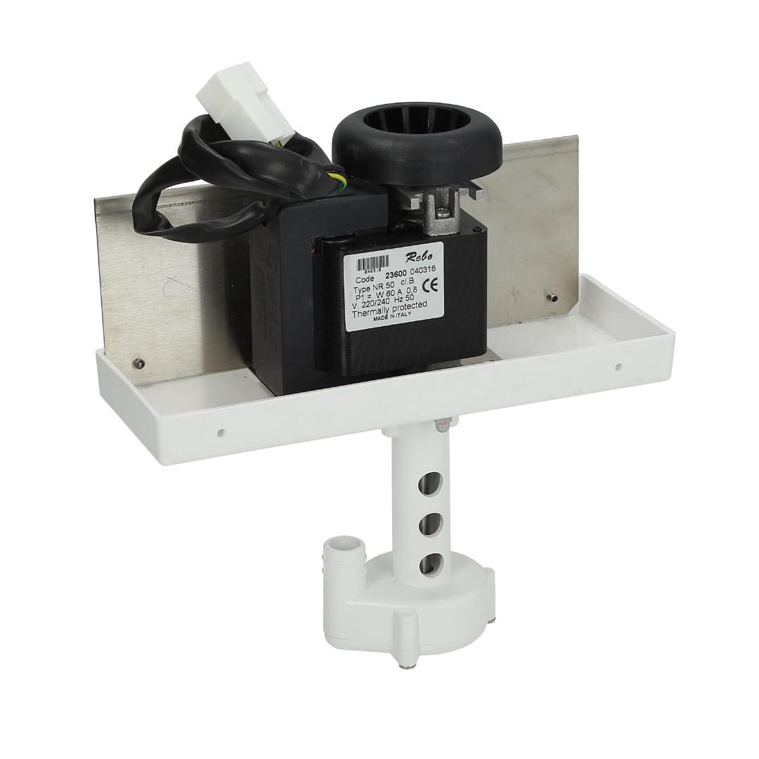 Pompe Rebo C23608 NR50 60 W 220/240 V 50 Hz pour machine à glaçons Brema NTF SL140 SL180 SL200 SL260 Sortie 12 mm rotation à gauche Longueur 110 mm Pièce de rechange pour gastronomie professionnelle