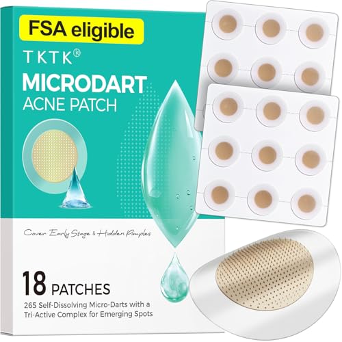TKTK 265 Self-Dissolving Microdarts Pimple Patches for Face, Microcrystal Large Hydrocolloid Patches...