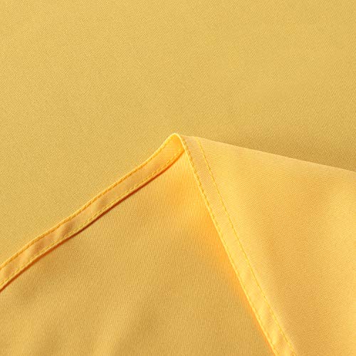 Image of sancua Rectangle Tablecloth - 60 x 102 Inch - Stain and Wrinkle Resistant Washable Polyester Table Cloth, Decorative Fabric Table Cover for Dining Tables, Buffet Parties and Camping, Yellow