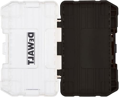 Miniatura 2 de DEWALT ToughCase - Caja de herramientas, para piezas pequeñas, organizador de 1 compartimento, cierre de clip para cierre seguro (DWASTCASEBLK)