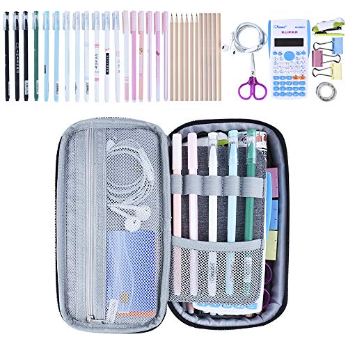 Image of Chelory Big Capacity Pencil Case Large Pencil Bag Pouch Pen Case Pencil Marker Holder Stationery Storage Makeup Bag for Office Supplies Adults