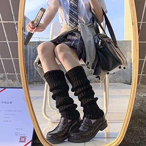 ZQFFB Leg Warmers Kawaii Black White Goth Stacked Leg Warmer of Japanese Style for Women 80s Party Sports Y2k Fashion3