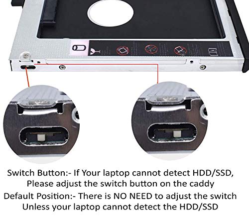SATA 2nd 2.5'' Hard Drive Caddy for 12.7mm Universal CD/DVD-ROM - Expand Your Data Storage on Your Laptop with HDD/SSD
