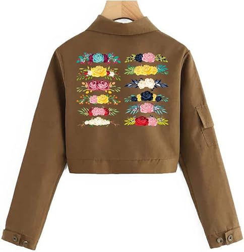 Miniatura 3 de Parches de transferencia de calor de flores de mariposa, calcomanías para planchar para decoración de ropa, bebés, niñas, mujeres, camisetas,