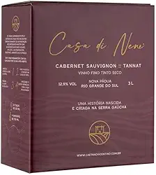 Vinho Tinto Bag in Box Caetano Vicentino Casa Di Neni Cabernet/Tannat 3 Litros