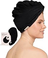 Vista 9 de Kitsch Toalla Envolvente de Microfibra para el Cabello para Mujeres - Toalla de Secado de Cabello Súper Absorbente - Secado Rápido
