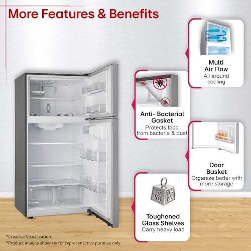 Image of LG 674 L, 1 Star, Smart Inverter, Frost-Free Double Door Refrigerator (GLT6816ODPZ, Shiny Steel, Multi Air Flow Cooling, & Express Freeze, 2026 Model)