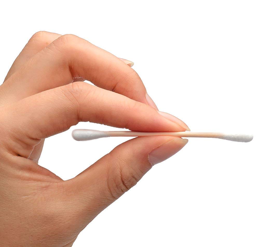 600 cotton fioc da 7 cm, cotton fioc a punta, cotton fioc con punta appuntita, tamponi di legno, cotton fioc di sicurezza, bastoncini applicatori cosmetici per il trucco, per pulire orecchie, trucco