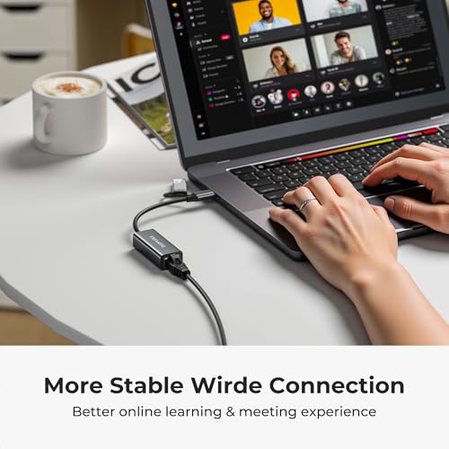 Image of USB to Ethernet Adapter,USB C to RJ45 1 Gigabit LAN Network Adapter,Aluminum Case,Ethernet Adapter for Laptop,MacBook Pro /Air,Surface Pro,iPad,XPS,Windows 11 /10 /8 /7,MAC OS