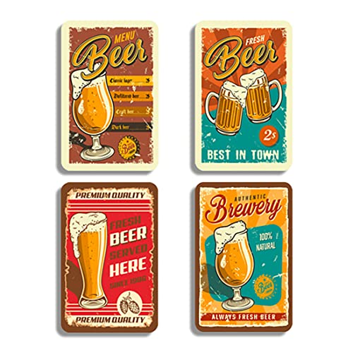 Image of PNF Poster And Frames Beer alcoholic drink advertise wall set Quote Wall art & Door Hanging Frame For Kitchen, Dining, restaurants Decor | Walland home Decor for Living Room | Room Decor Wall Decor Items For Bedroom | (Wooden, 11x9 Inch,brown)-124-1