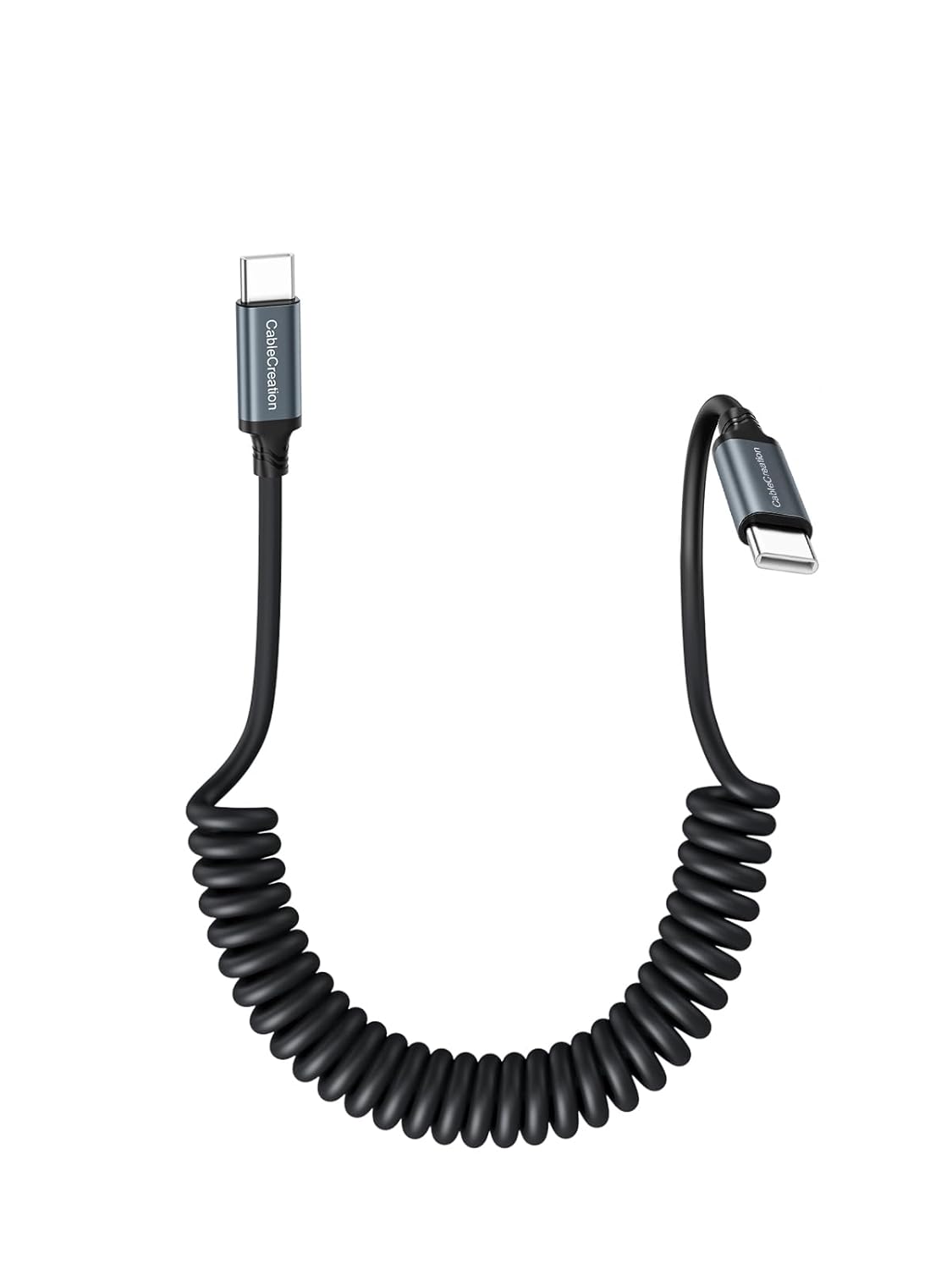 CableCreation Coiled USB C to USB C Cable, USB C Charger Cable for Carplay & Android Auto Compatible with iPhone 16, 15, Samsung Galaxy S24 / S23, Google Pixel, Tablet C to C (TPU)