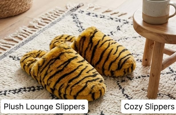 Image of Prokart Soft Faux Fur Fabric Cloth - 60 Inch Wide Pana | Fur Fabric Decorative Cloth for Crafting Soft Toys, Fancy Dress, Baby Photoshoot, Wedding Mandap & Party Decor (Yellow Tiger Printed, 2 Mtr)