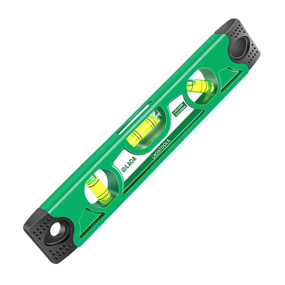 LAOA Magnetic Torpedo Level 9-Inch Level Tool with 3 Different Bubbles 45°,90°,180°,230MM Level-image-38