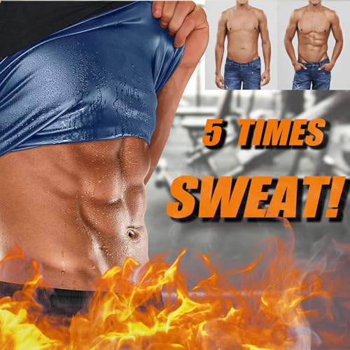 Sauna Vest for Men Waist Trainer, Sleeveless Mens Sweat Sauna Suit Shirt Compression Tank Top2
