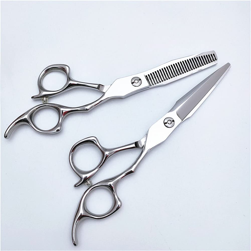 Ciseaux À Couper Les Cheveux Ciseaux Amincissement des Dents Ciseaux De Cisailles, Ciseaux De Cheveux en Acier Inoxydable De 6,0 Pouces, Ciseaux De Coupe De Cheveux pour Coiffure, Coiffeur