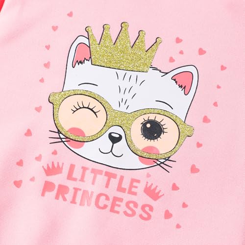 Image of Tkria Little Girls 2 Piece Outfits Rainbow Color Sweatsuits Long Sleeve Sweatshirt + Pants Set Winter Sweatpants Clothes Sets