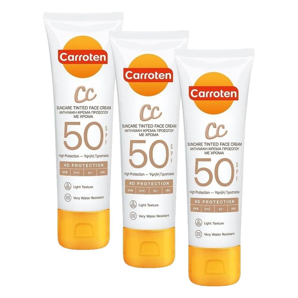 Carroten Yüz Kremi cc Spf50 50ml (3 paketi)