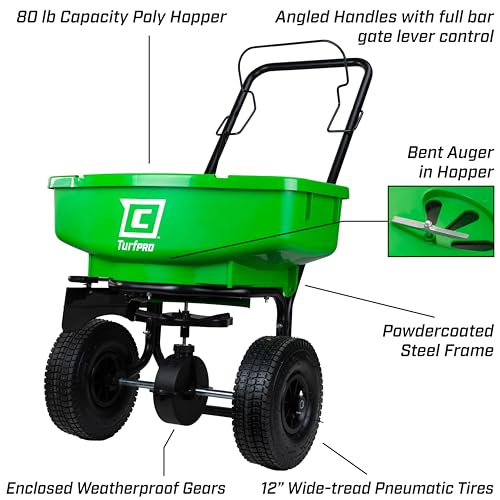 Image of CHAPIN 89000A TurfPro 80 lb Lawn Spreader, Push, Seed and Fertilizer