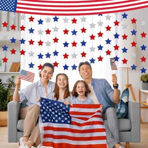 Leinuosen 4th of July Hanging Decorations American Flag Banner, 4th of July by Leinuosen - Used condition - Image 5