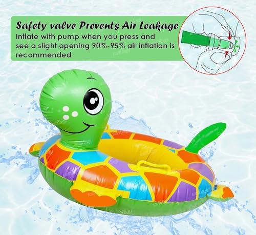 Image of Zest 4 Toyz Swimming Ring Swimming Tube for Kids Inflatable Tube for Swimming Pool Floaters for Kids Water Tube for Baby Swim Ring for 3+ Years Girls and Boys (Turtle Shaped) Green