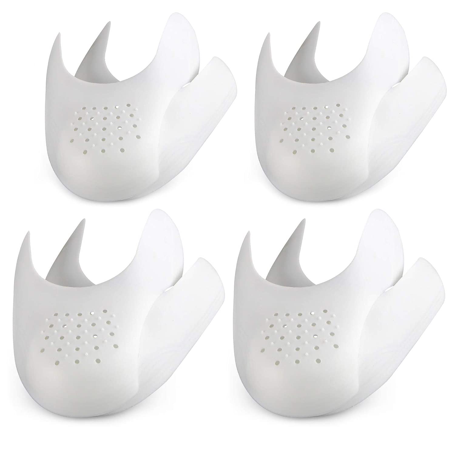 4 pares de protectores de arrugas para zapatos, protector antiarrugas, protectores de zapatos para tenis, talla 40-46 .para hombre, 4 Pares Blanco