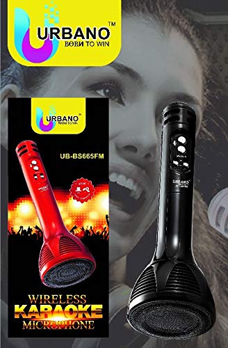 Image of Urbano BS-665FM Wireless Karaoke Microphone with Portable Bluetooth Speaker