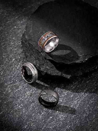 Image of Norse Code Collection Stainless Steel Rings For Men And Boys Anniversary Birthday Gifts