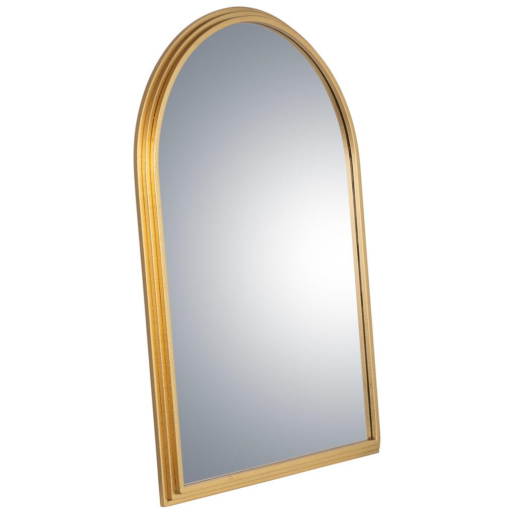 Miroir en métal doré grand format miroir mural design pour salon moderne