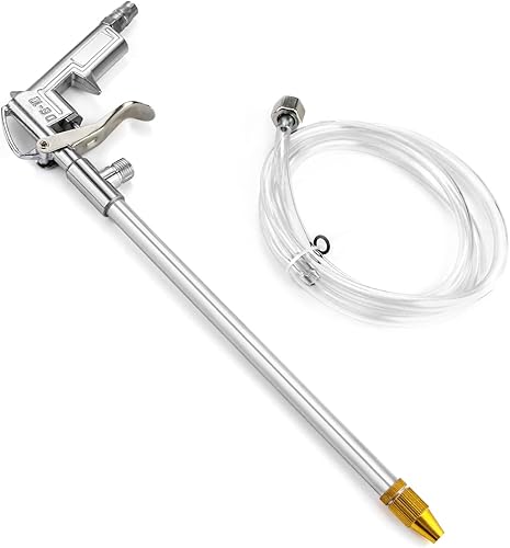 Miniatura 7 de QWORK Pistola de pulverización, aluminio neumático sifón aire motor limpieza arandela pistola kit herramienta, 14"