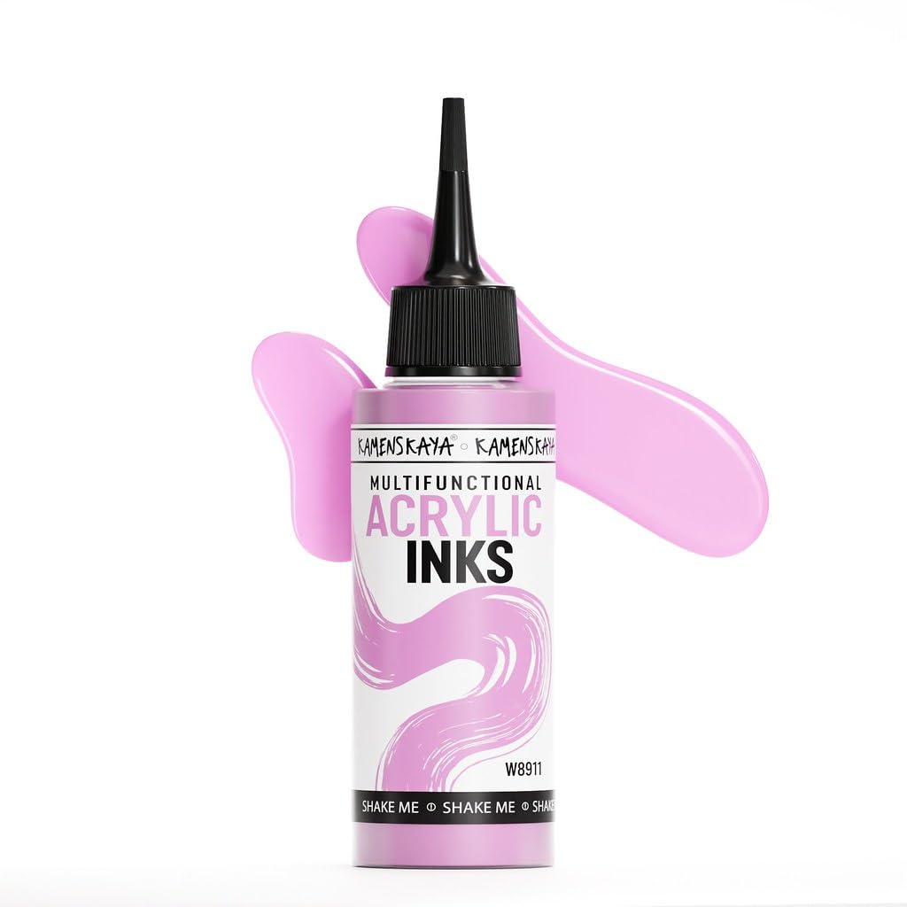 Kamenskaya Acrylic Inks for Artists - 'Blush' Acrylic Ink, 3.38 Fl Oz (100 ml)