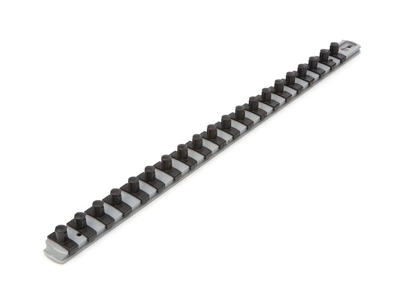 Trilho Organizador para Soquetes TEKTON com Encaixe de 9,5 mm (3/8 pol.) e 45,7 cm, 20 Clipes, Cinza OSR13320
