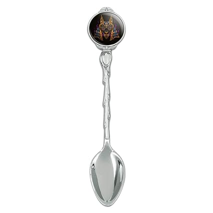 Anubis Egyptian Jackal God of Death Novelty Collectible Demitasse Tea Coffee Spoon