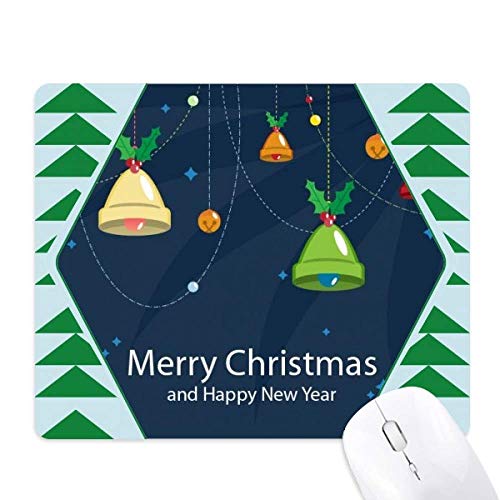 Tapis de souris de Noël antidérapant caoutchouc joyeux festival pine tree