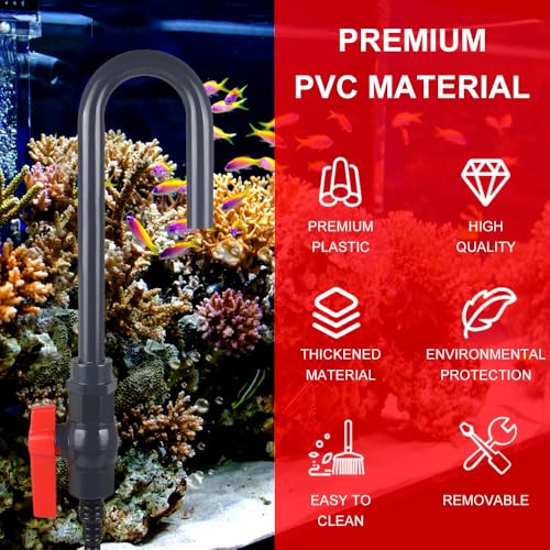 Image of MiOYOOW Aquarium Water Changer, PVC Aquarium Water Filler Hanging Fish Tank Hook Filler with Flow Switch for 1 /2 inch, 5 /8 inch, 3 /4 inch Hose
