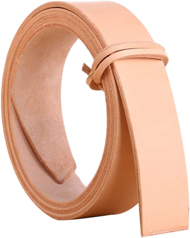 Didiseaon 3pcs Diy Waistband for Women 100-120cm Unfinished Leather Belt Wide Stretchy Casual Belt for Women Cowhide Leather Waistband for Men and