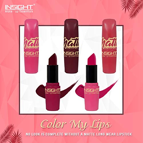 Image of INSIGHT Matte Lipstick | Soft Matte Finish | Highly Pigmented Formula | Ultra Creamy | Intense Color Payoff | Fade-Proof Lipstick |A8 - 4.2g