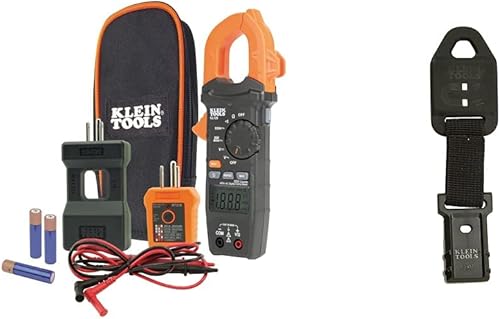 Klein Tools Kit de prueba eléctrica con medidor de abrazadera, probador GFCI, divisor de línea, colgador magnético y accesorios