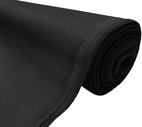 A-Express Schwer Pflicht Strapazierfähiger Dicker wasserdichter Segeltuchstoff 600D Outdoor Abdeckplane Meterware - Schwarz 1 Metre (100cm x 150cm)