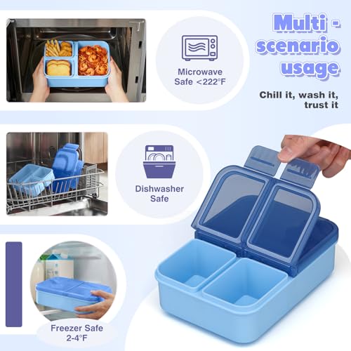 Image of WyfKyd 2PACK Snack Box Container Set for Kids Adults Food Bento Lunch Box