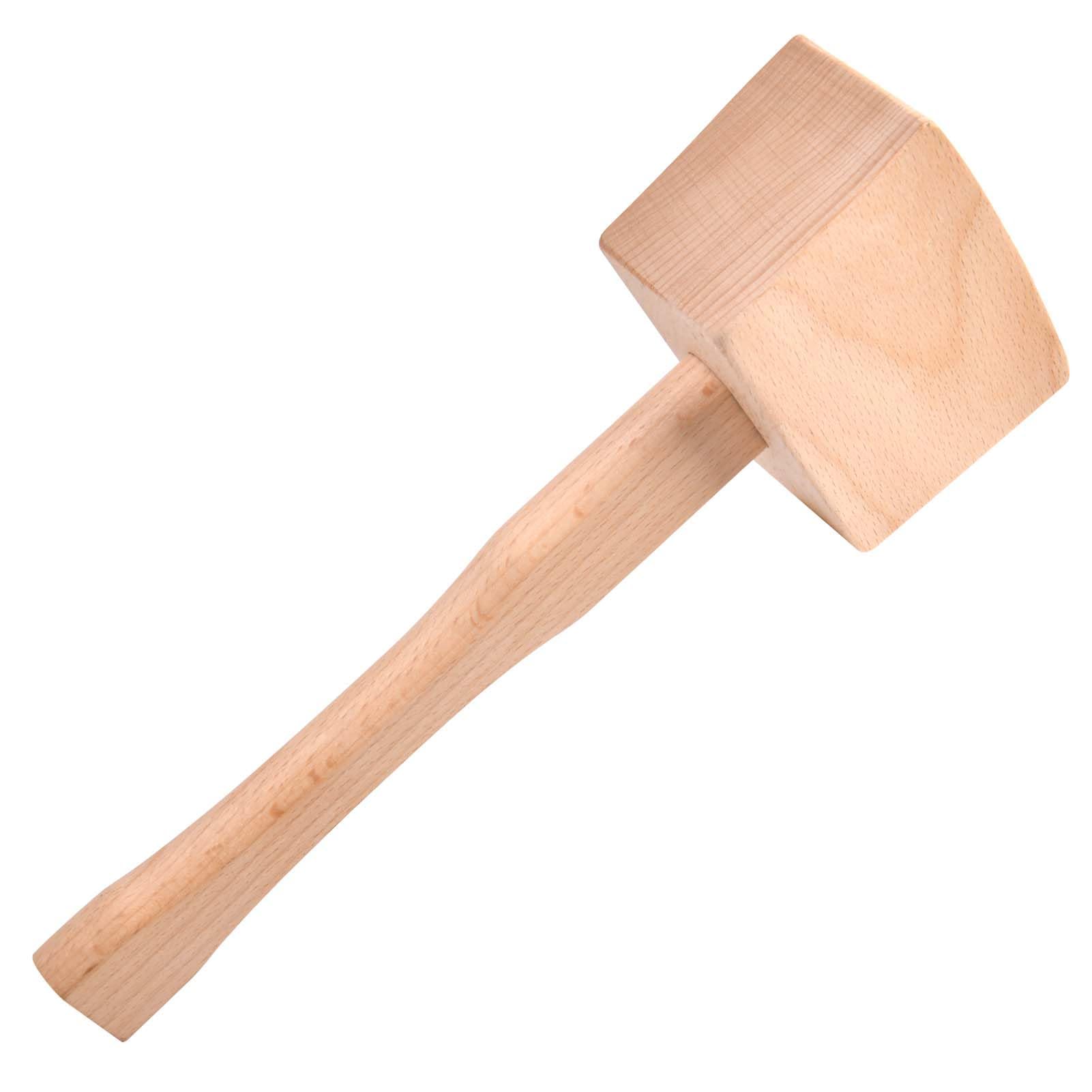 LEONTOOL Wooden Mallet 9.5" Manual Ice Hammer Ice Crushers for Home Use Solid Beech Wood Mallet Wood Hammer Carpenter Hand Tool Kitchen Accessory for Woodworking Leather Work