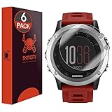 Skinomi Screen Protector Compatible with Garmin Fenix 3 (6-Pack) Clear TechSkin TPU Anti-Bubble HD Film