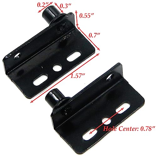 Farboat 12Pcs Pivot Hinges Concealed Hinges Heavy Duty Iron Hardware For Wood Door Furniture Cabinet Drawer (Black, 39X16X12Mm/1.5X0.6X0.5Inch) #TOP1