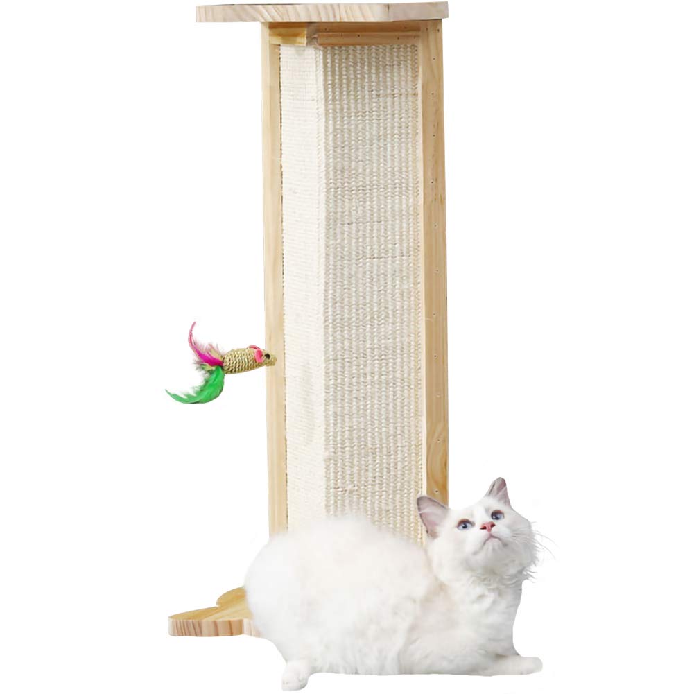 Buy BELECOO WAYUTO Solid Wood Cat Scratch Post Corner Cat Scratcher