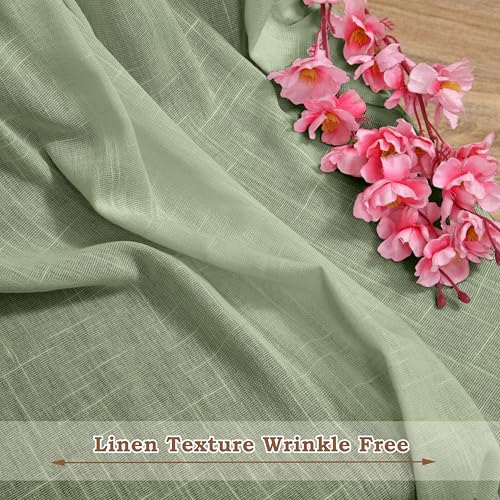 Image of HOMEMONDE Sheer Curtains for Living Room, Bed Room - Transparent Curtain Home Decor