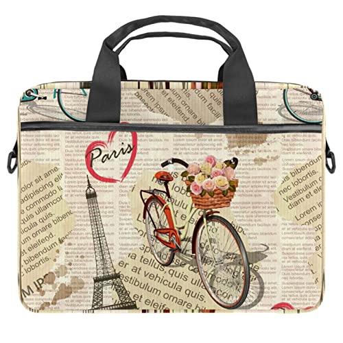 Bolso de hombro portátil para ir a la universidad con diseño retro de París